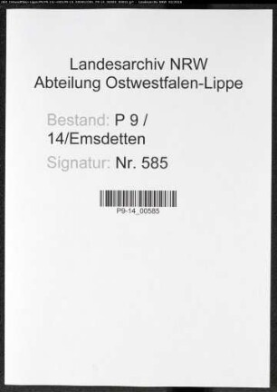 Sterberegister Standesamt Emsdetten