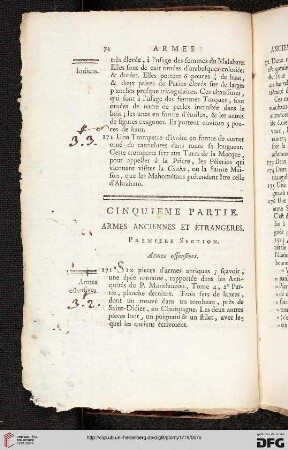 Cinquième partie: Armes anciennes et étrageres