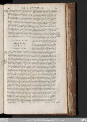 Caput VIII. Adiuncta Baptismi.