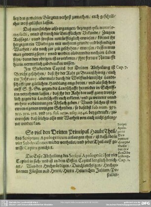 Der dritte Haupttheil - Scriptio Apologetici