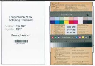 Entnazifizierung Heinrich Peters, geb. 10.09.1909 (Angestellter)