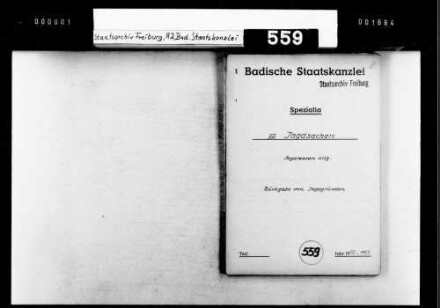 Rückgabe von bisher durch die französische Besatzungsmacht genutzten Jagdbezirken