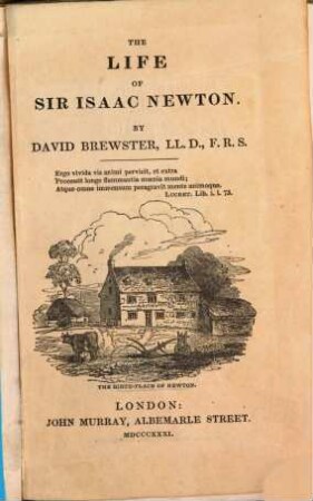 The Life of Sir Isaac Newton