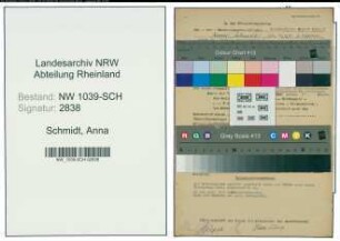 Entnazifizierung Anna Schmidt , geb. 15.08.1890 ()