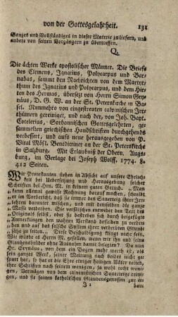 Die Schriften der Kirchenväter des ersten Jahrhunderts.