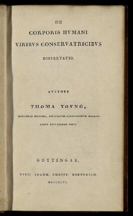 De Corporis Hvmani Viribvs Conservatricibvs Dissertatio