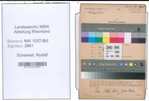 Entnazifizierung Rudolf Scheinert , geb. 28.08.1898 ()