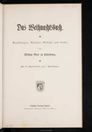 Das Weihnachtsbuch : Erzählungen, Märchen, Gedichte und Lieder : mit 38 Illustrationen und 7 Musikstücken