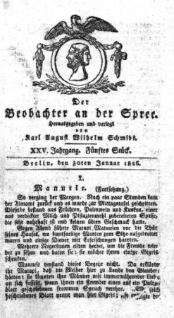 5. Stueck, 30. Januar 1826