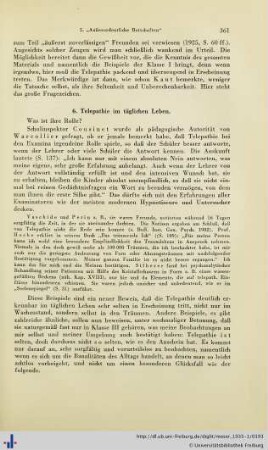 6. Telepathie im täglichen Leben.