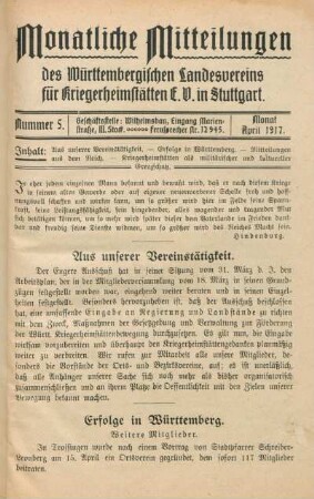 5.1917: Krieger-Heimstätten