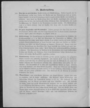 IX. Wasserhaltung.