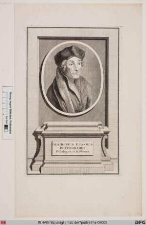 Bildnis Desiderius Erasmus, gen. Erasmus von Rotterdam