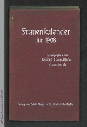 Frauenkalender für 1908 (1908)