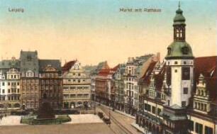 Leipzig: Markt mit Rathaus