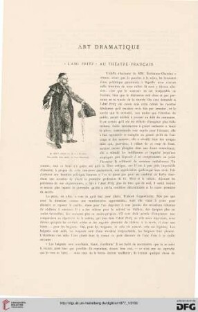 3: Art dramatique : "L'Ami Fritz" au Théatre-Franҫais