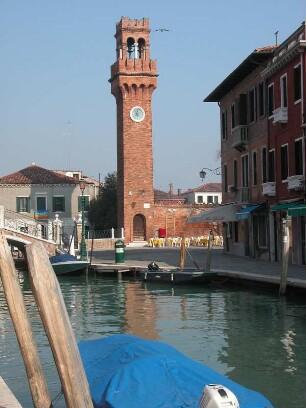 Insel Murano : Glockenturm auf der Glasbläserinsel Murano. Aufgenommen im Februar 2005. Foto: Uwe Gerig