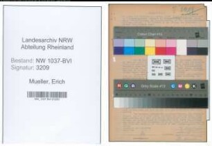 Entnazifizierung Erich Mueller , geb. 02.04.1899 (Studiendirektor)