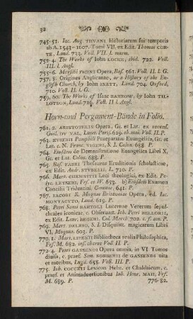 32-46, Horn- und Pergament-Bände in Folio