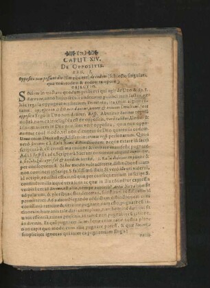 Caput XIV. De Oppositis.