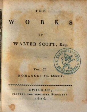 The Works of Walter Scott, Esq., 101. Woodstock or the cavalier ; 3 : a tale of the year sixteen hundred and fifty-one