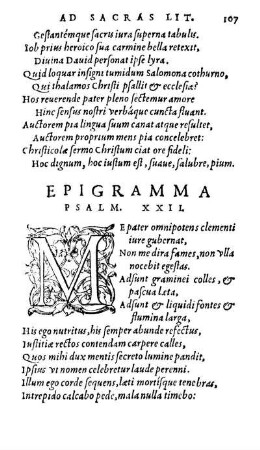 Epigramma Psalm. XXII.