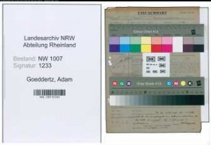 Entnazifizierung Adam Goeddertz , geb. 26.02.1913 (Verw.Angestellter)