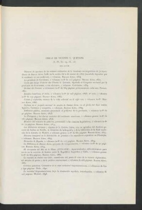 Obras de Vicente G. Quesada