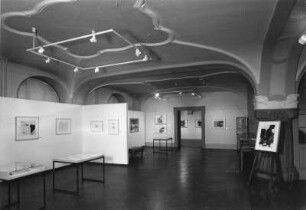 Dresden. Ausstellung "Barry Le Van - Zeichnungen von 1967-1996" im Kupferstich-Kabinett, 29.1.27.3.1998. Raumaufnahme