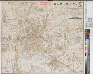 Dortmund, Stadtpläne von Dortmund und Groß-Dortmund mit Einzeichnung der Finanzamtsgrenzen