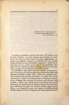 Nuovi studi sul problema aerostatico, appendice sull'Automa aerio pubblicato nel 1855 dal professore Vittorio Angius