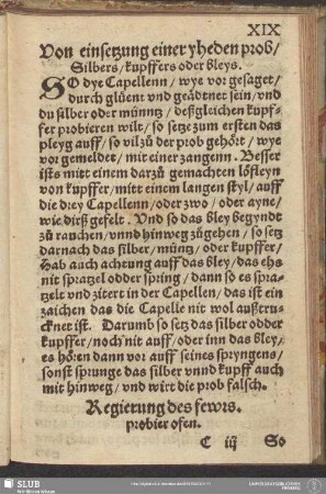 Regierung des fewrs. probier ofen