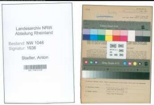 Entnazifizierung Anton Stadler , geb. 05.01.1905 (Arbeiter)