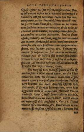 Acta disputationis de S. Coena : publice in Academia Heidelbergensi habitae ... anno Ch. 1584