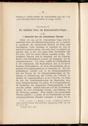 Abschnitt IV. Die rechtliche Natur des Einkindschaftsvertrages