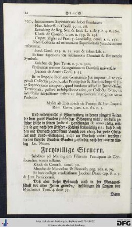 Freywillige Steuern.