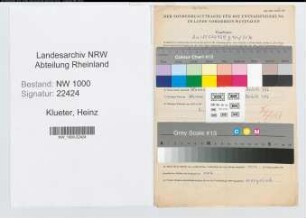Entnazifizierung Heinz Klueter, geb. 27.12.1914 (Polizeibeamter)