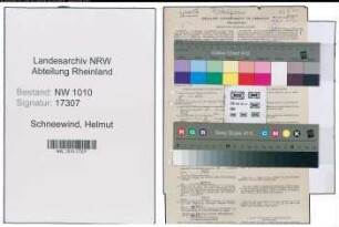 Entnazifizierung Helmut Schneewind , geb. 18.06.1903 (Vers.Vertreter)