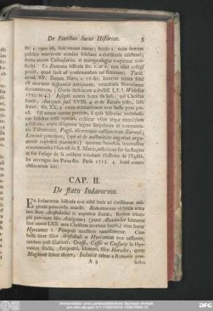 Cap. II. De statu Iudaeorum.