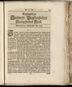 Neunzehendes Stuck... 1. Septembr. An. 1739