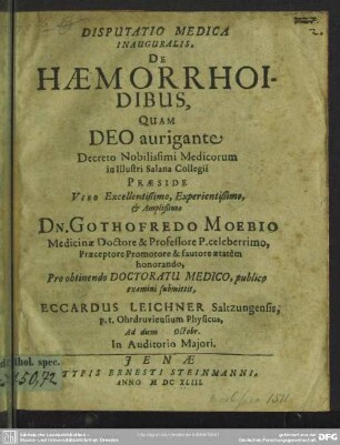 De haemorrhoidibus