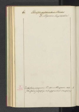 B. Allgemeine Encyclopaedie