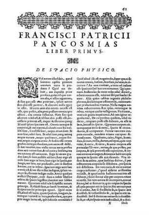 Francisci Patricii Pancosmias