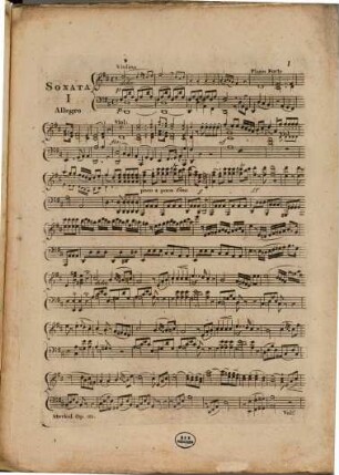 Three sonatas for the piano forte with an accompaniment for violin and violoncello : op. 30