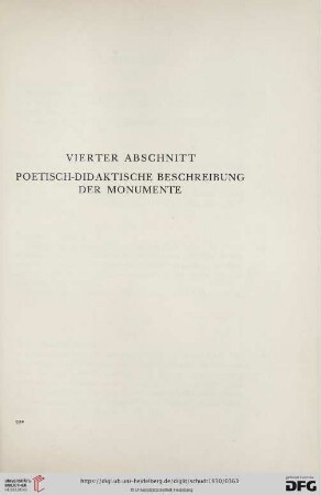 Vierter Abschnitt. Poetisch-didaktische Bescheibung der Monumente