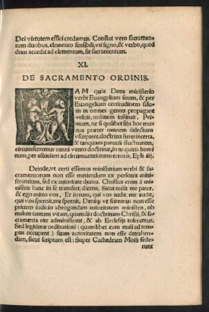 XI. De Sacramento Ordinis.