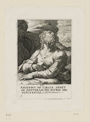 Heiliger Bartholomäus, Blatt 6 der Folge "Christus, die zwölf Apostel und der heilige Paul"