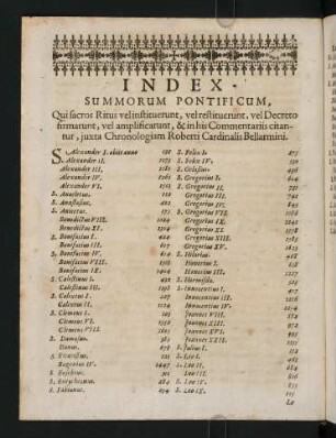 b2v-b3v, Index Summorum Pontificum