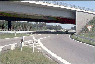 Ausfahrt aus Kreisel West (Schwetzingen Richtung Heilbronn) zu Nebenfahrbahn West (Mannheim Richtung Heilbronn)