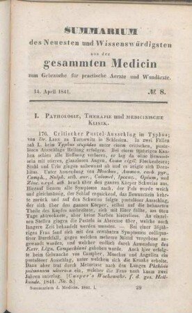 14. April 1841. No. 8.
